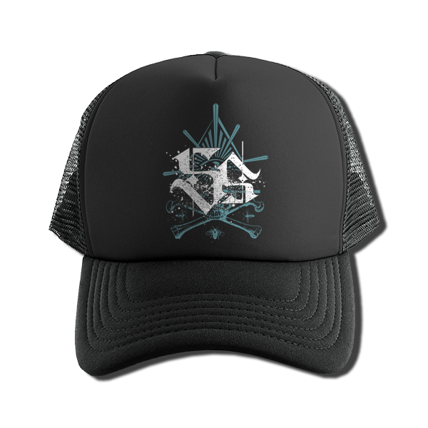 SKULL LOGO TRUCKER HAT