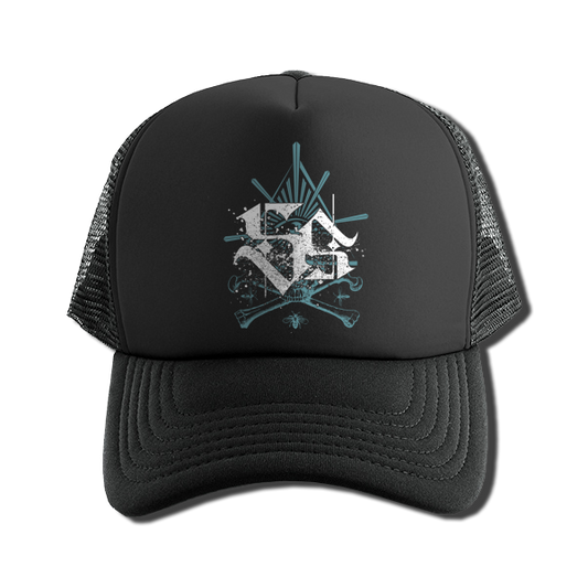 SKULL LOGO TRUCKER HAT